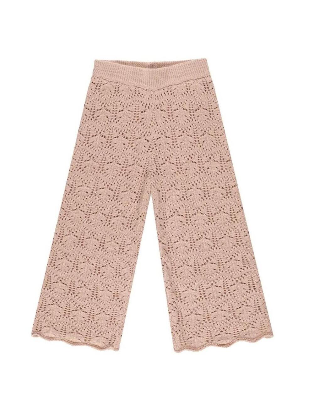 Rylee + Cru Crochet Knit Pants in Rose Sz 2-3Y Boho Cottage